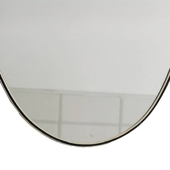 Image 1 of Specchio asimmetrico in ottone di metà secolo, anni '50