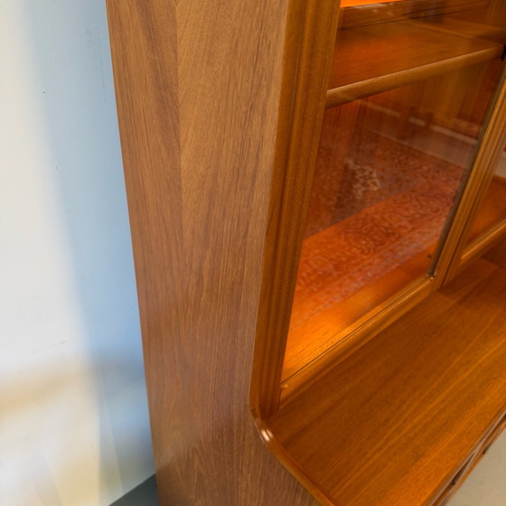 Mobile a parete vintage, vetrina •Nathan furniture•, Vetrine, Legno, Marrone (foto 9 di 12)