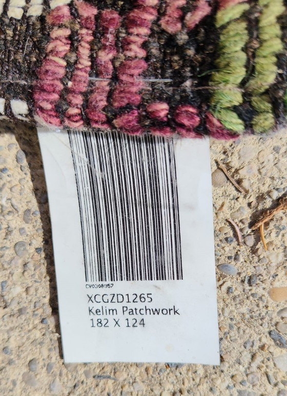 Tappeto Kelim Patchwork multicolore, 182 x 124 cm, Tappeti, Tessile, Lana, Bohemian (foto 2 di 7)