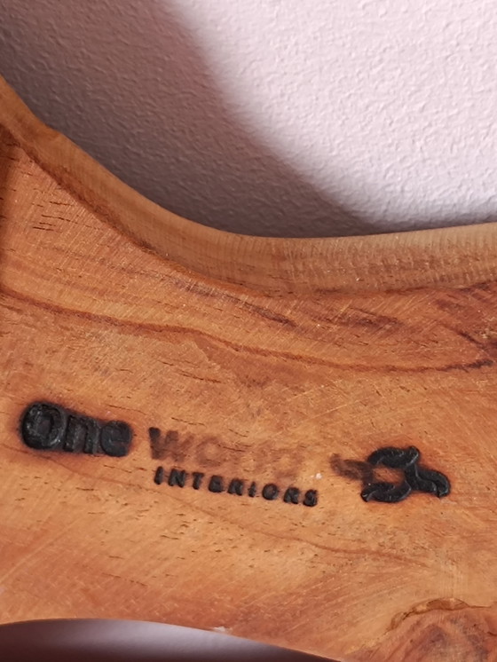 Image 1 of Vintage wooden hand mirror