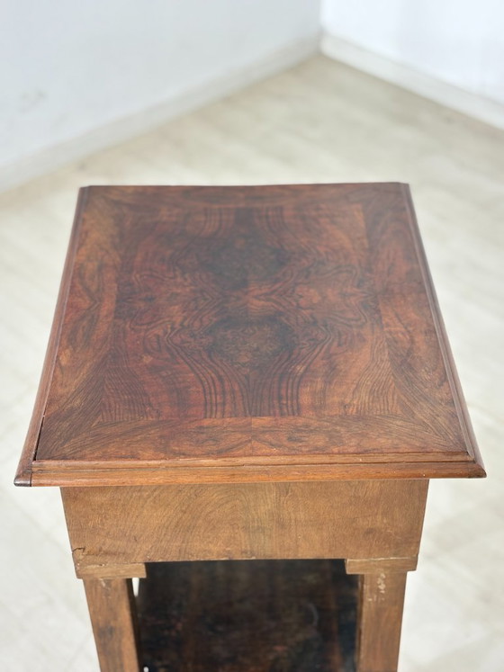 Image 1 of Antieke Biedermeier/Gründerzeit naaitafel - uniek exemplaar met sterinleg