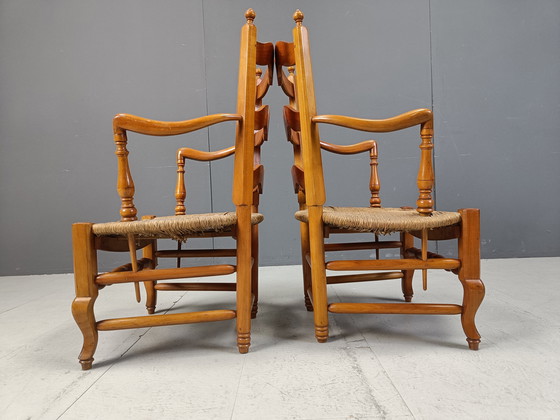 Image 1 of Pair Of French Provencal Armchairs, 1950S