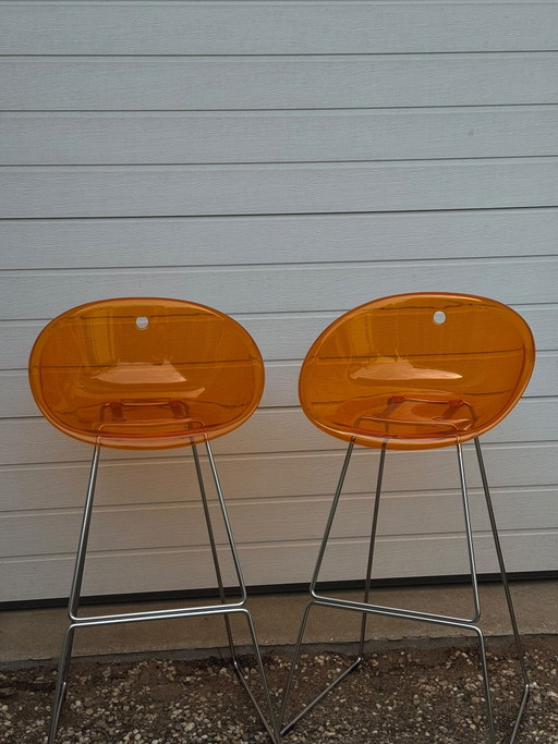 Pedrali Gliss bar stools vintage Italian design.