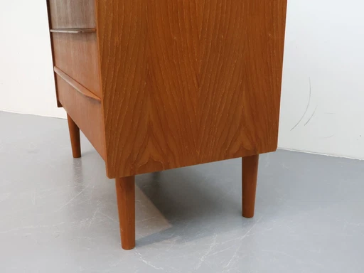 Vintage Deense Ladekast Secretaire Kaptafel Teak 