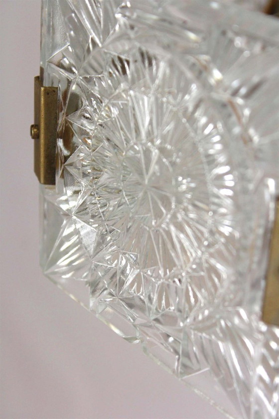 Image 1 of Vintage Sculptural Glass Pendant Lamp attributed to Kamenický Šenov, 1970s
