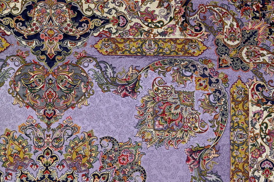 Image 1 of Oosters handgemaakt tafelkleed, zeer fijn vervaardigd uit zijden draden, 100 x 100 cm