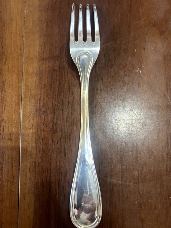 Image 1 of Juego de cubiertos de plata 800 para 12 personas, origen italiano, estilo de diseño francés, de 1970 a 1980