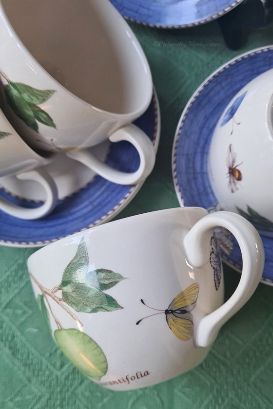 Image 1 of Sarah's Garden Wedgwood Queen's Ware 4 tazze e piattini - inutilizzati.