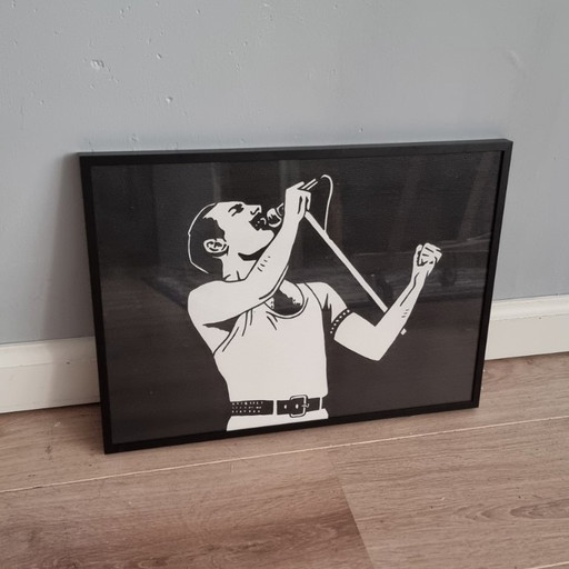 Freddie peint à la main encadré A3