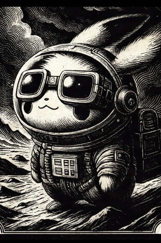 Art Pokémon Exclusif: Cosmic Wanderer – Peintures et dessins, Autre (photo 3 of 5)