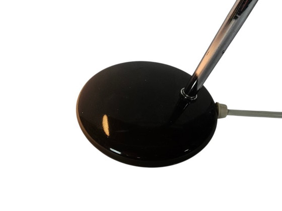 Image 1 of Tafellampje -'gooseneck' - chroom - metaal - vintage design - Italie - 1970's