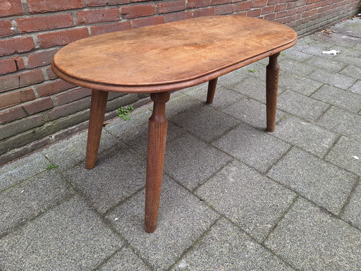 Vintage houten koffietafel 