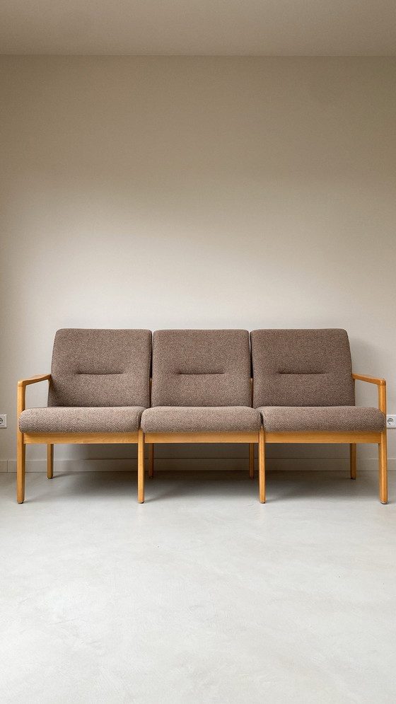 Image 1 of Vintage wooden seating area / sofa / armchairs