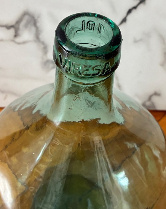 Image 1 of Dame jeanne vintage bleu turquoise 10l