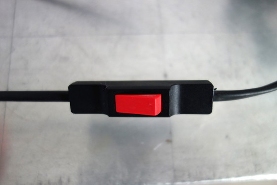 Image 1 of Vintage black and red clip-on desk lamp