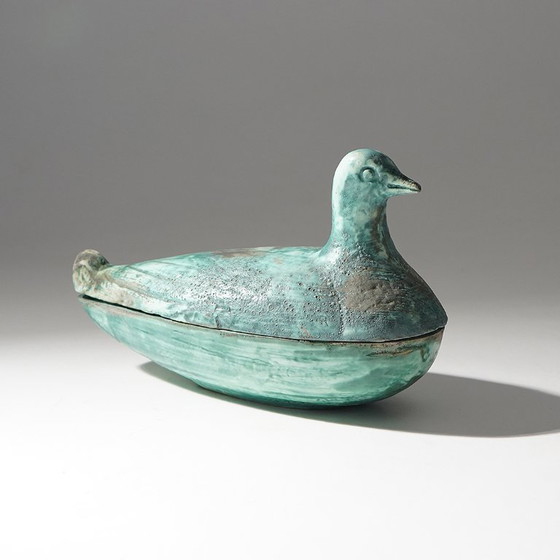 Image 1 of Scatola in ceramica a forma di uccello, anni '60