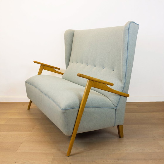 Image 1 of Sofá español de dos plazas de mediados de siglo, década de 1950