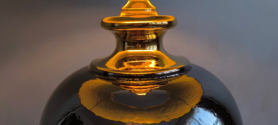 Image 1 of 💎 ✨ Magnifique grande lampe italienne 1960 céramique / or — Esprit Bitossi / Zaccagnini ✨💎