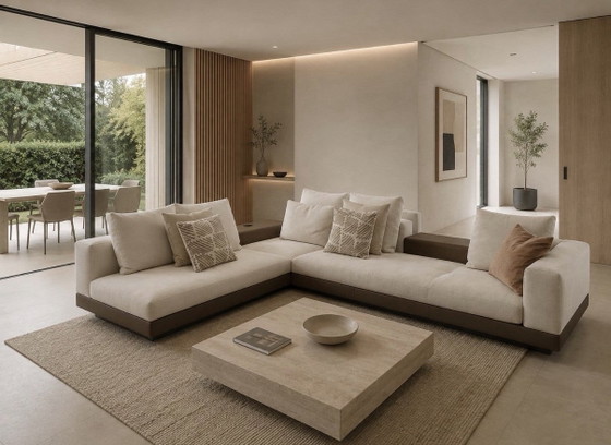 Minotti Connery corner sofa 230x350cm production 2025 – Modular sofas, Leather, Textile (photo 5 of 7)