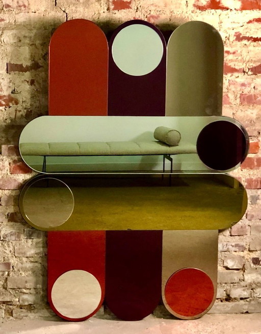 Specchio da circo in vetro fumé, 1994