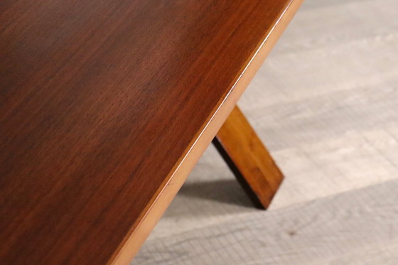 Image 1 of Mesa de comedor TL58 en nogal, diseñada por Marco Zanuso para Poggi, Italia, década de 1960.