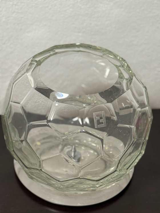 Fendi Casa Heavy Crystal Glass Sphere Vases (Set of 2) (photo 4 of 8)
