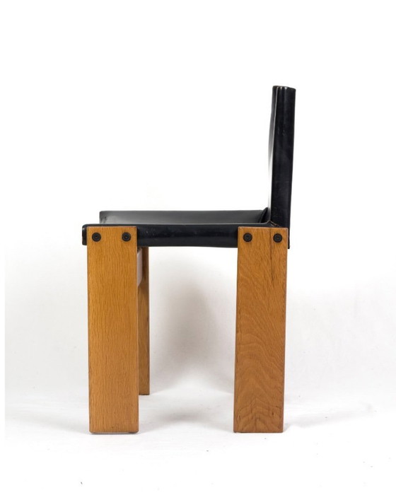 Image 1 of Set di 4 sedie da pranzo Monk di Afra e Tobia Scarpa per Molteni, anni '70.