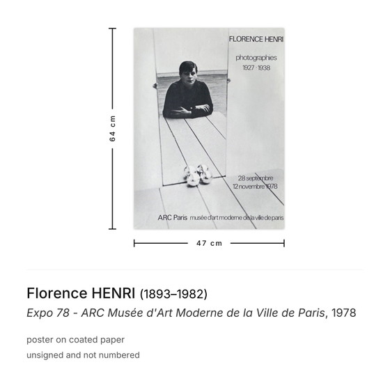 Florence Henri Poster Expo 78 - ARC Musée d'Art Moderne de la Ville de Paris – Paper (photo 3 of 5)