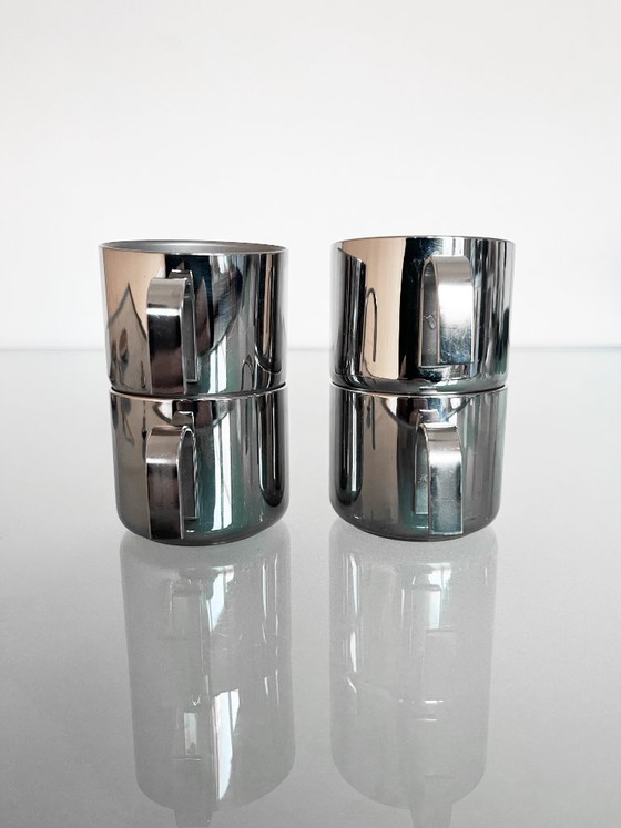 Image 1 of Ensemble de quatre tasses à expresso vintage au design Guido Bergna