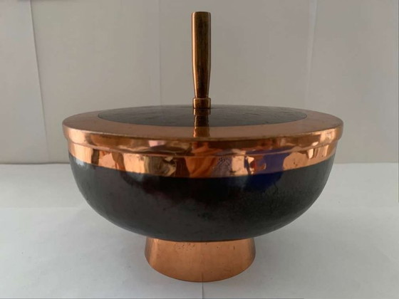 Image 1 of Hans Przyrembel Lidded Box Bonbonniere Marianne Brandt Alfred Lipovec Bauhaus Copper