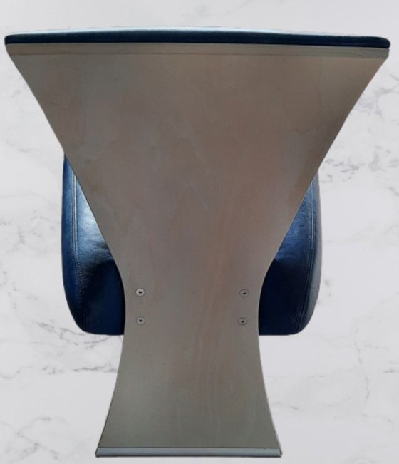 Image 1 of Sillón de cuero Dauphin "Bobo" de Dietmar Scharping - Diseño postmoderno de los años 90