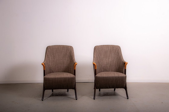 Image 1 of Conjunto de 2 sillones Progetti de Umberto Asnago para Giorgetti
