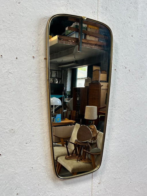 Vintage Spiegel Met Messing Gouden Lijst – Brass (photo 2 of 9)
