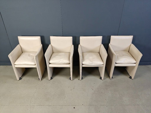 Set of 4 vintage break 401 dining chairs by Mario Bellini for Cassina, 1990s