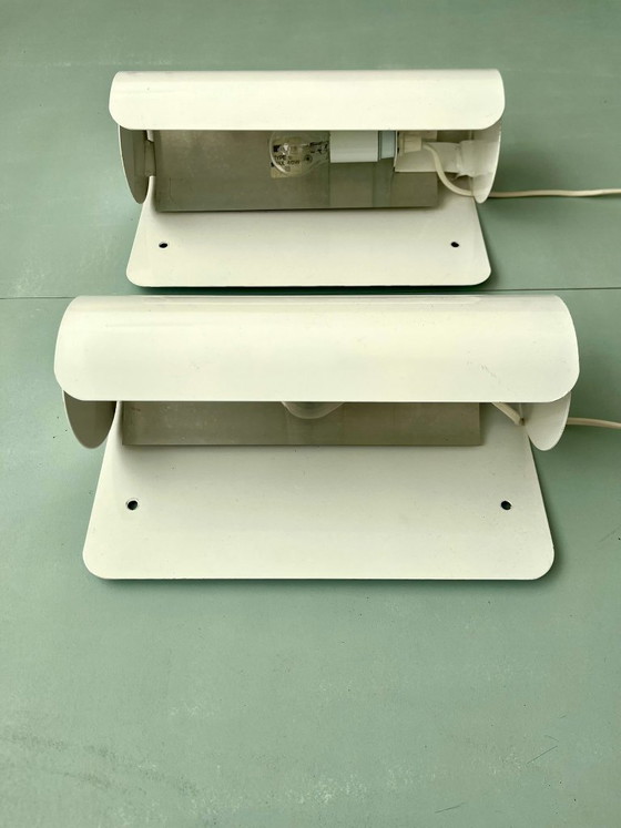 Image 1 of 2x Wipo wall light Denmark postmodern vintage 80s lamp wall lamp metal Danish design