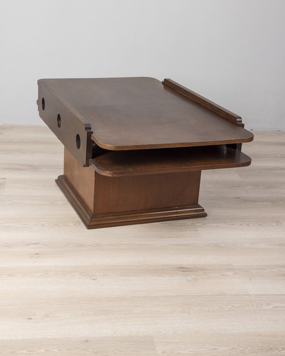 Image 1 of Vintage 60s coffee table with storage unit Italian design 