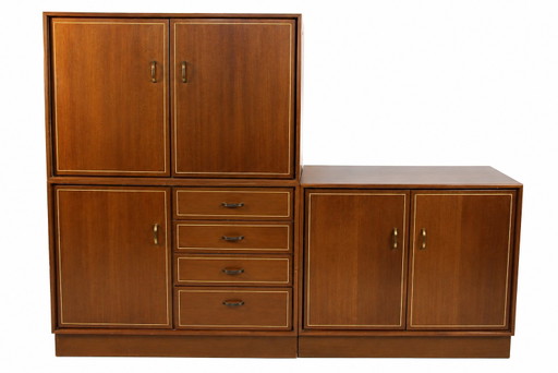 Juego de 3 armarios de estilo vintage de la marca Formule Furniture – Acabado en teca – tv meubelen, Wood