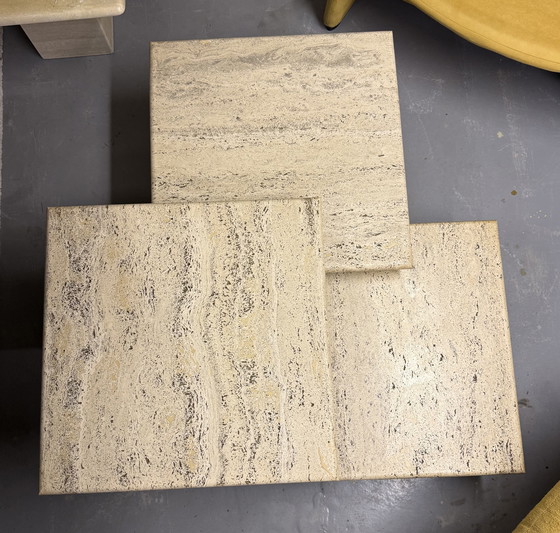 Image 1 of Tables gigognes en travertin
