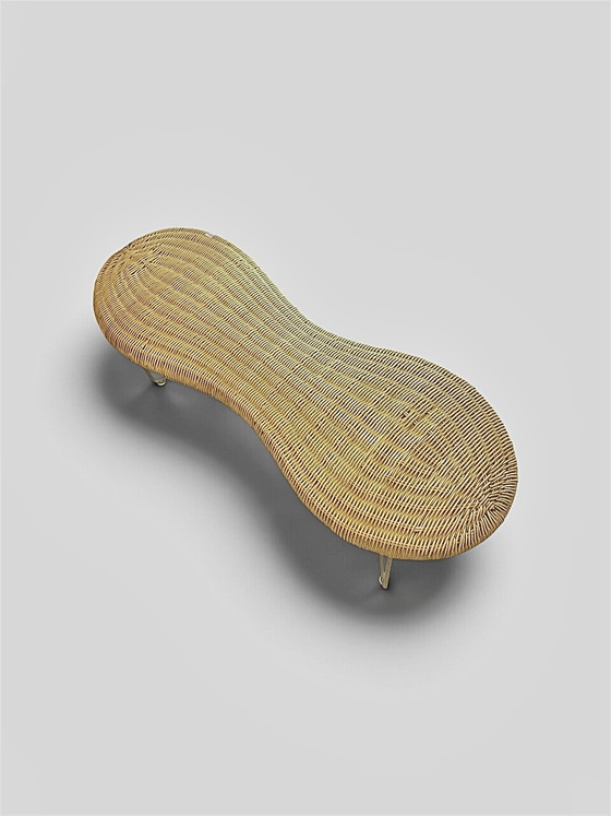 Panca in rattan “Peanut” vintage IKEA, Svezia 1990. – Panche, Metallo (photo 3 of 5)