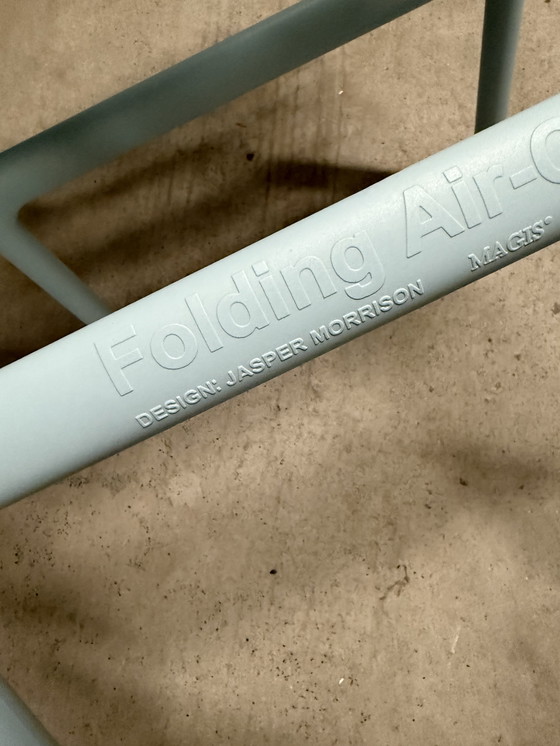 Image 1 of 4x Magis Folding Air-Chair - Jasper Morrison + crochet mural chrome