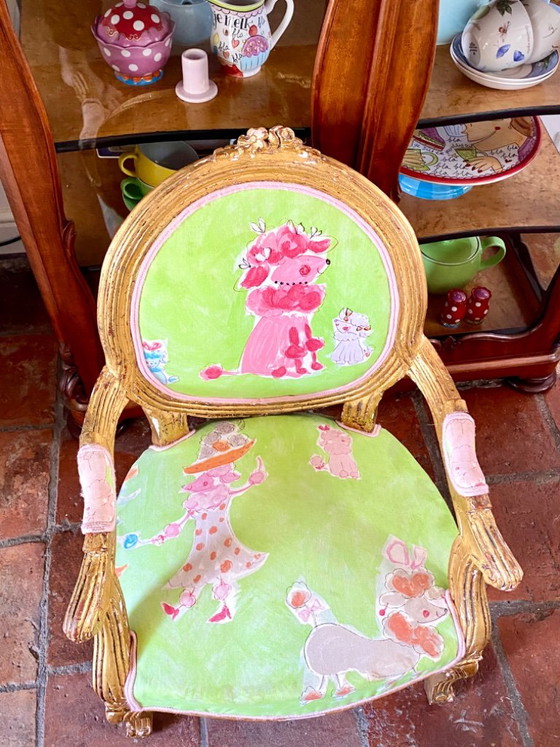 Silla pequeña tapizada con tela de Designers Guild. – Sillones, Other (photo 3 of 5)