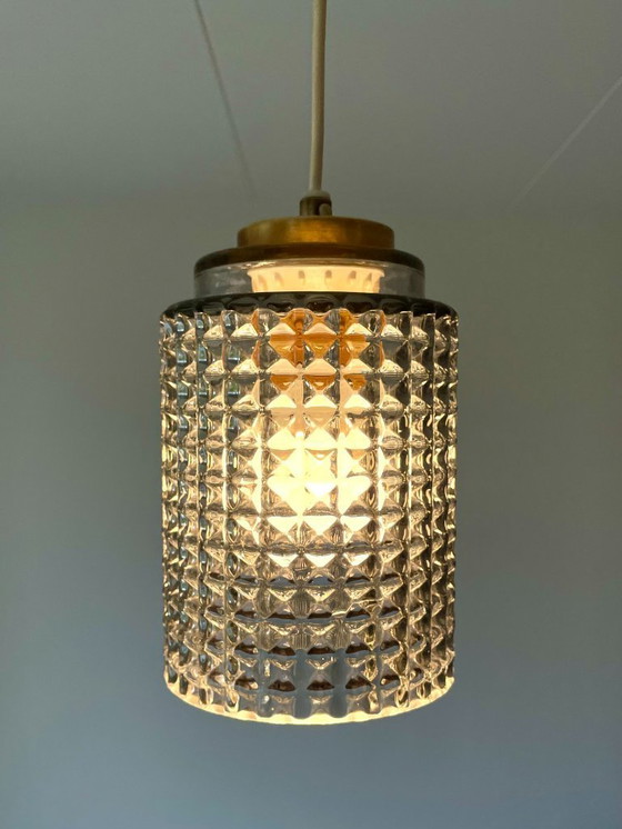 Image 1 of Vintage Scandinavische glazen hanglamp — Toegeschreven aan Carl Fagerlund / Reijmyre, jaren 60
