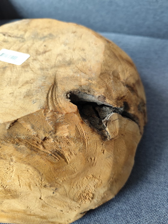 Image 1 of 🌿 Coupe en bois massif - teck, coupe en teck, décoration en bois