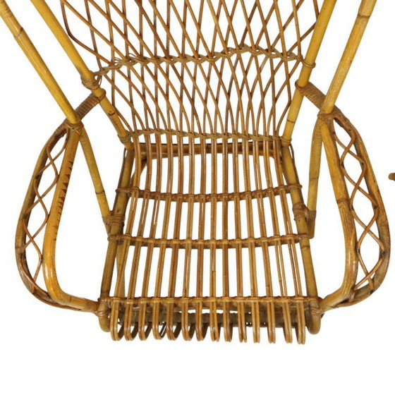 Image 1 of Set vintage di sedie in rattan Poltrone Boho