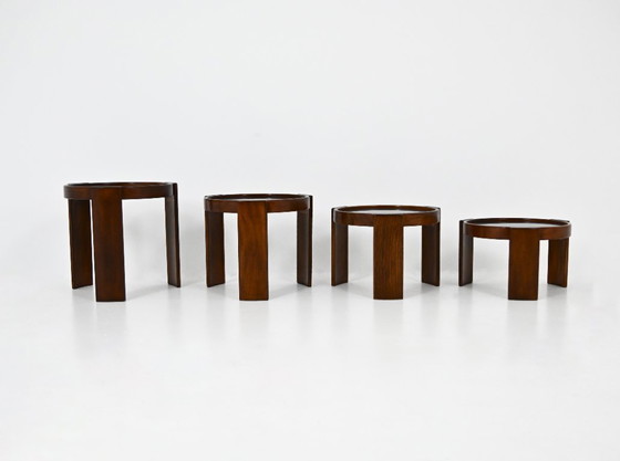 Image 1 of Mesas nido modelo 780 de Gianfranco Frattini para Cassina, década de 1960, juego de 4