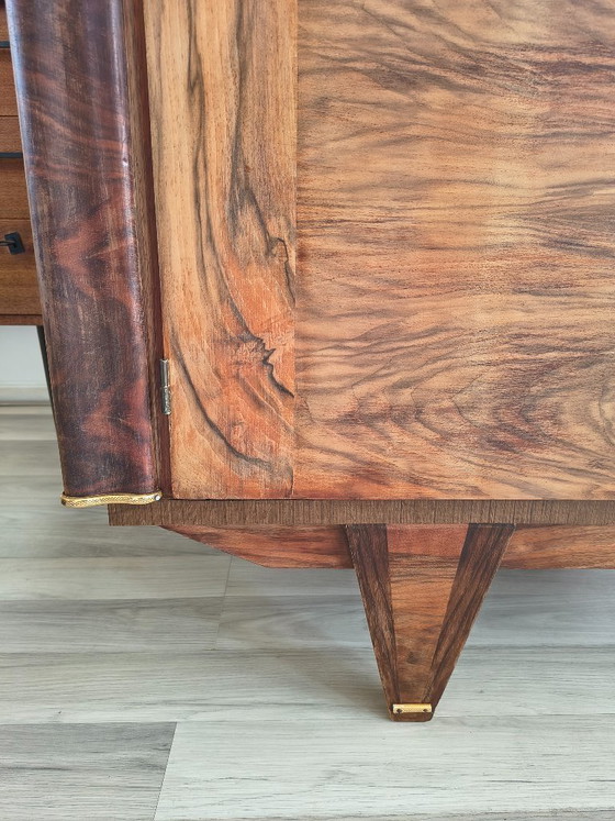 Image 1 of Burr Walnut Sideboard | Art Deco / Mid-Century