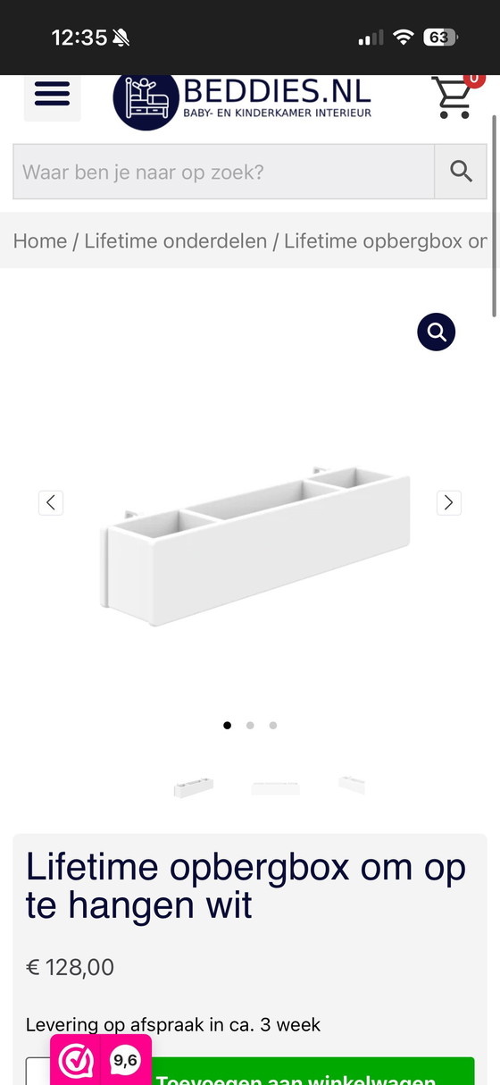 Image 1 of Deens design Lifetime: halfhoogslaper, opbergbox en bedtafeltje + Emma matras met extra hoes + Ikea Lonset lattenbodem