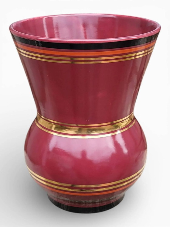 Steingutvase von Gien 1940-60 – Vasen, Porcelain, Art Deco (photo 4 of 8)