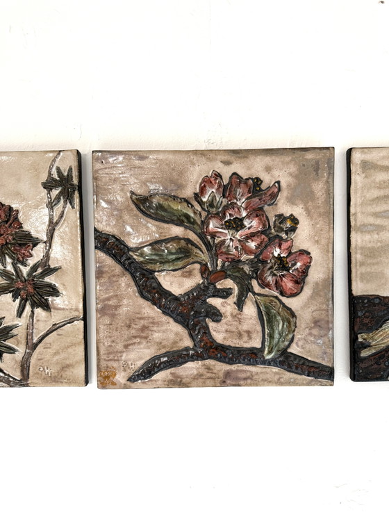 Vintage Trio Ceramic Wall Tiles, Ruscha Keramik ‘60 – Wall decoration (photo 4 of 9)