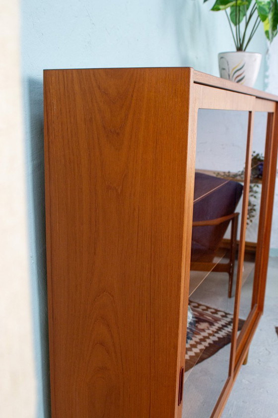 Image 1 of Vintage teakhouten vitrinekast, dressoir, ladekast, Hundevad Deens